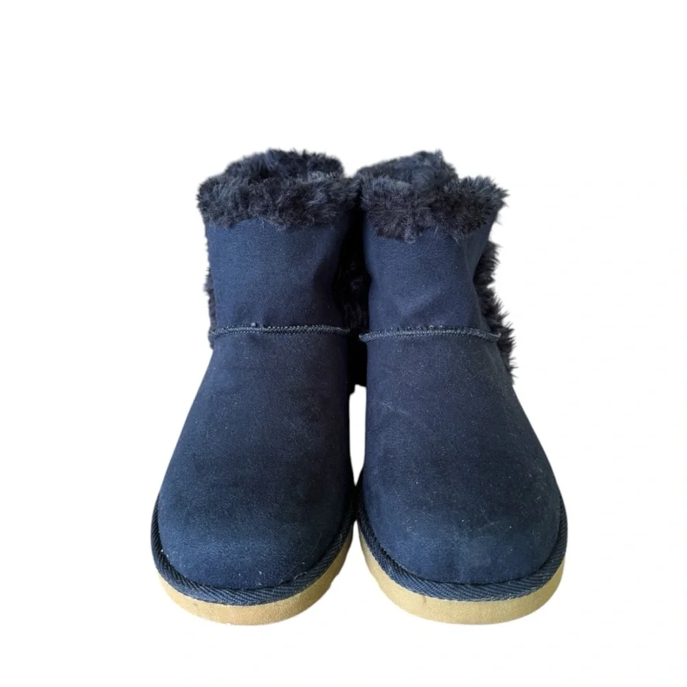SO® Kohl’s Hangout Navy Women's Plush Pull On Boots Size 7.5